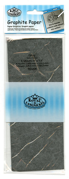 ROYAL BRUSH-Royal & Langnickel Graphite Paper, Gray Transfer Paper, 9"X13" 4/Pkg