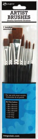Ranger, Artist Brush Set (7 Piece) - Scrapbooking Fairies