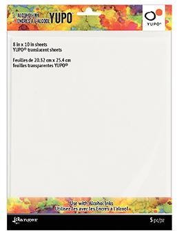 Tim Holtz Alcohol Ink Transucent Yupo Paper, 104lb 5/Pkg, 8"X10"