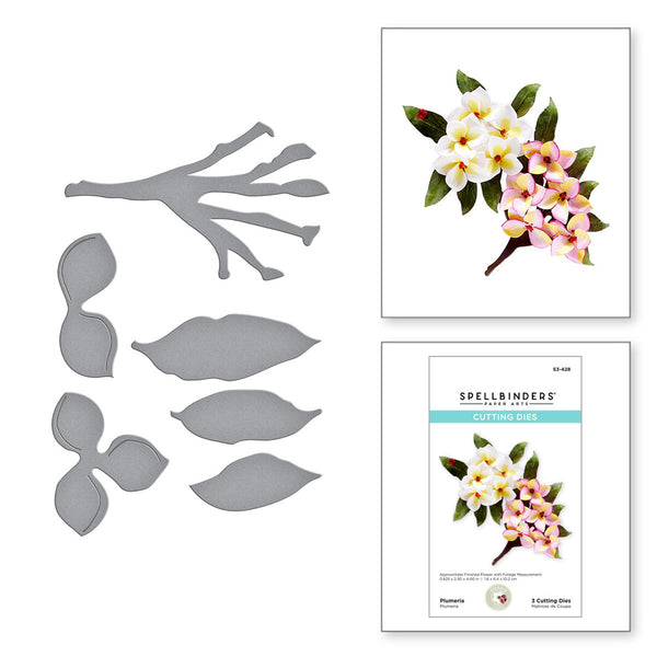 Spellbinders Etched Dies By Susan Tierney-Cockburn, Plumeria- Susan's Tropical Getaway