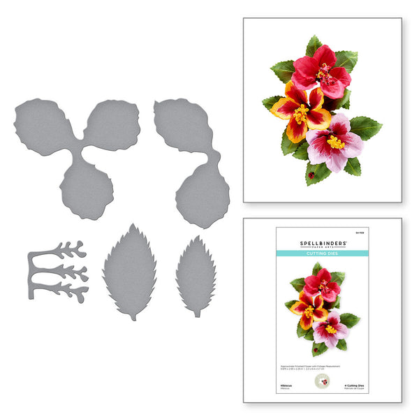 Spellbinders Etched Dies By Susan Tierney-Cockburn, Hibiscus- Susan's Tropical Getaway
