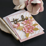 Spellbinders Etched Dies, From Yana's Blooms Collection by Yana Smakula, Layered Script Sentiments (S5-496)