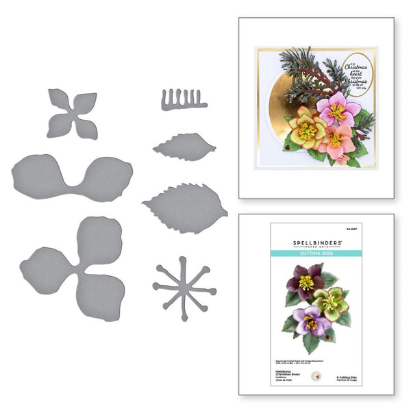 Spellbinders Etched Dies By Susan Tierney-Cockburn, Helleborus- Winter Garden