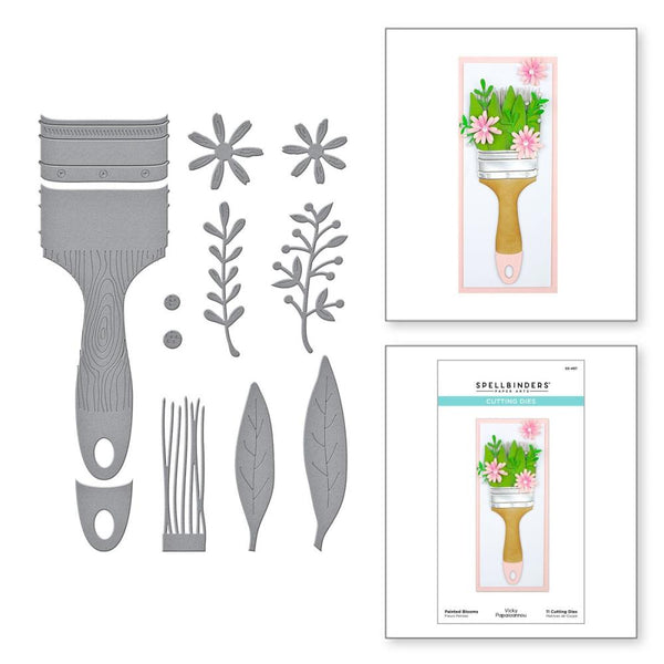 Spellbinders Etched Dies By Vicky Papaioannou, Paint Your World Painted Blooms (S5-497)