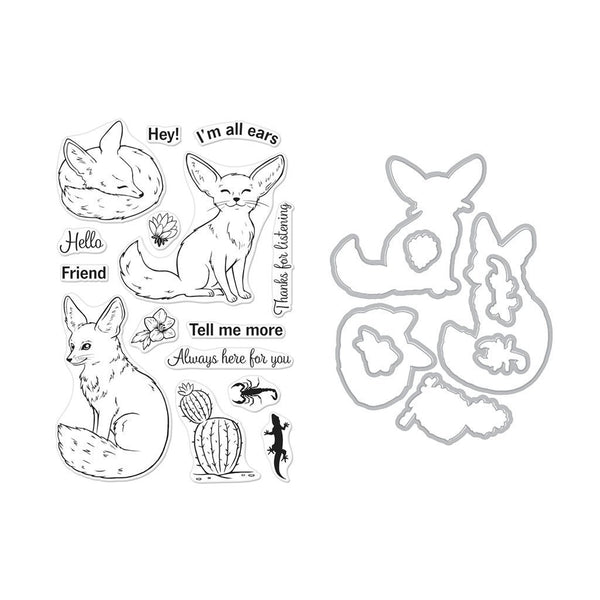 Hero Arts Clear Stamp & Die Combo, Fennec The Fox