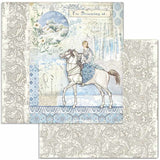 Stamperia Double-Sided Cardstock 12"X12", Winter Tales - Horse