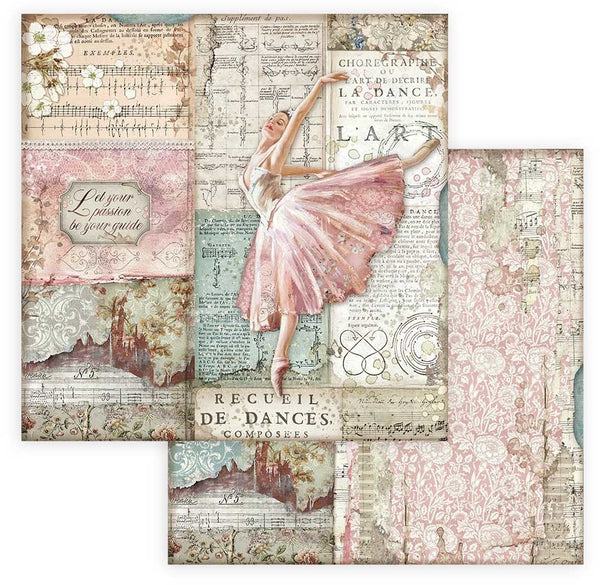 Stamperia Double-Sided Cardstock 12"X12", Dancer, Passion
