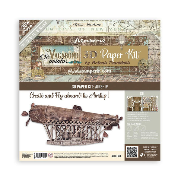 Stamperia 3D Paper Kit, Sir Vagabond Aviator by Antonis Tzanidakis