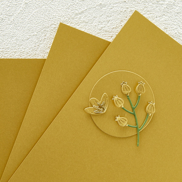 Spellbinders Color Essentials Cardstock 8.5"X11", Double-Sided Brushed Gold (111# Cover Stock)