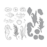 Spellbinders Stamp & Die Set, Seahorse Garden By Dawn Woleslagle (SDS-182)
