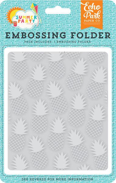 Echo Park Paper, Summer Party, Embossing Folder 5"X5.875", Pineapple