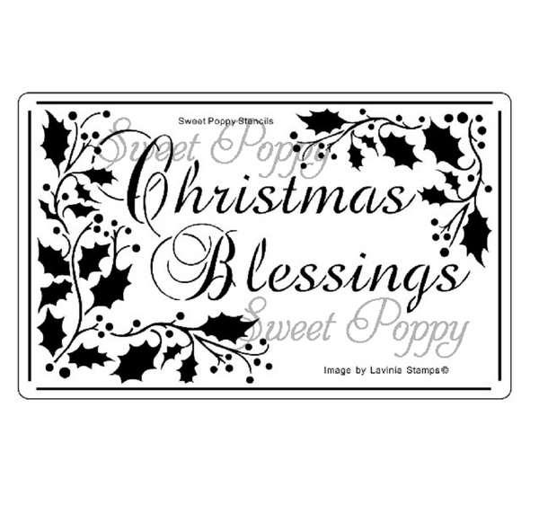 Sweet Poppy Stencil, Christmas Blessings, Stainless Steel