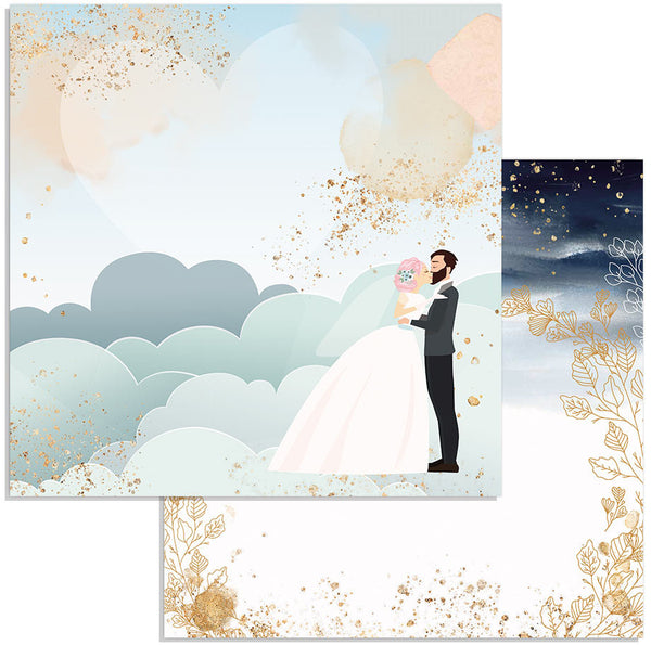 Stamperia Double-Sided Cardstock 12"X12", Clouds, Love Story