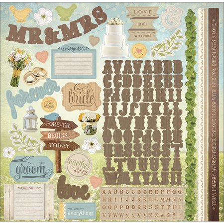Wedding Day, 12''x12" Cardstock Stickers