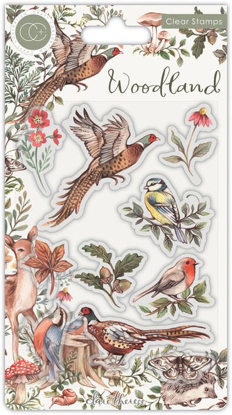 Craft Consortium A5 Clear Stamps, Birds, Woodland