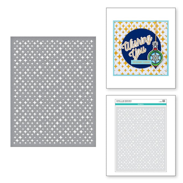 Spellbinders Stencil, Twinkle, Gnome For Christmas (STN-027)