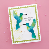 Spellbinders Stencil, Hummingbird Textures (STN-040)