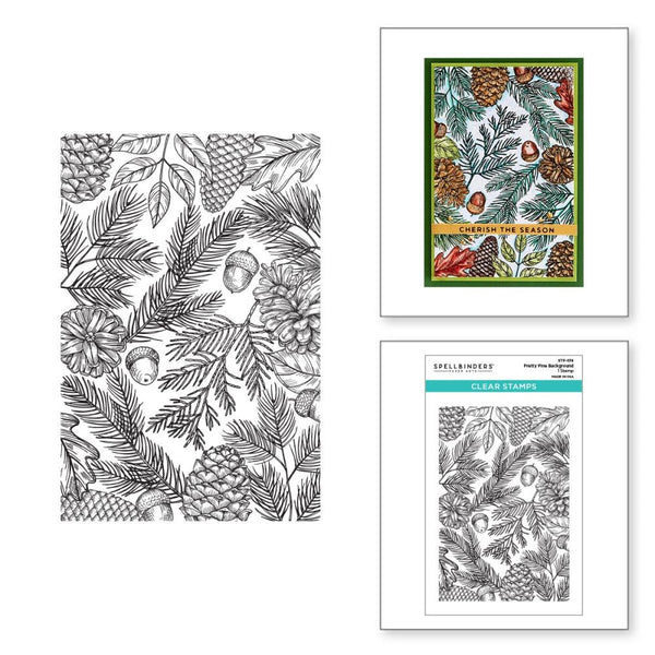 Spellbinders Clear Acrylic Stamps, Pretty Pine - Gnome For Christmas (STP-074)