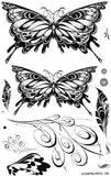 Stampscapes, Symmetry (Butterflies) Cling Stamps Sheet #3, - Scrapbooking Fairies