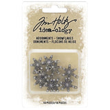 Tim Holtz Idea-Ology, Metal Adornments 10/Pkg, Snowflakes (TH94200)