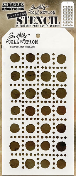 Tim Holtz Layered Stencil 4.125"X8.5", Dotted Line