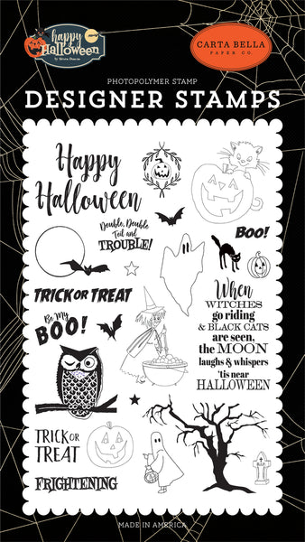 Carta Bella, Happy Halloween Collection, 4x6 Clear Stamp Set, Toil & Trouble