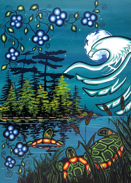 Canadian Art Prints, Indigenous Collection, Magnet, Tranquility by Artist William Monague