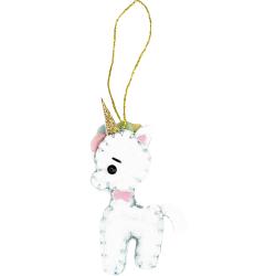 Fabric Editions Needle Creations Felt Ornament Kit, Unicorn