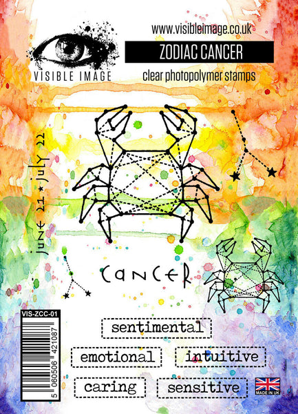 Visible Image, Zodiac, Clear Stamps, Cancer (June 21 - July 22)