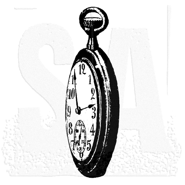 Stampers Anonymous Wood Mounted Stamp, Watch