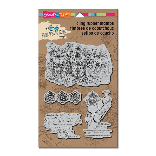 Stampendous, Textures, Cling Rubber Stamp Set by Andy Skinner