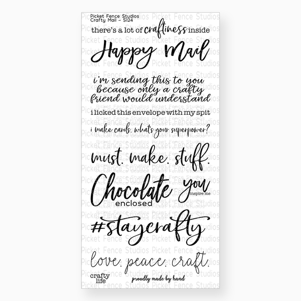 Picket Fence Studios, 4"X8" Stamp Set, Craft Mail