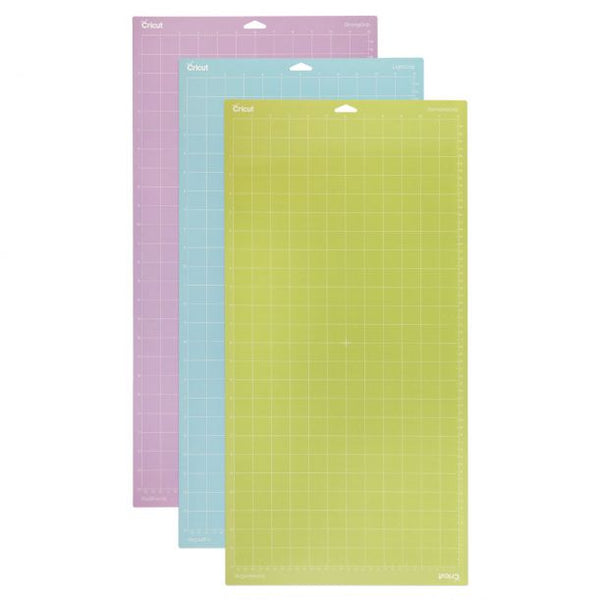 Cricut Adhesive Back Cutting Mats 12"X24" 3/Pkg, Variety Pack (Green, Blue & Purple)
