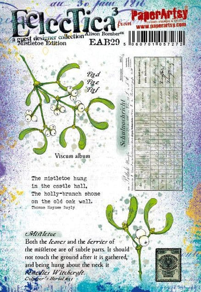 PaperArtsy, Eclectica³ {Alison Bomber} EAB29 Mistletoe (A5 set on EZ)