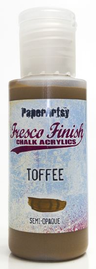 PaperArtsy, Fresco Finish Chalk Acrylics Paint - Toffee (Semi-Opaque)