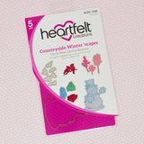 Heartfelt Creations, Countryside Cottage Collection, Cling Rubber Stamps & Dies Set Combo, Countryside Winter 'scapes