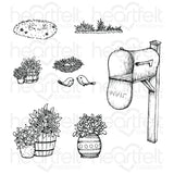 Heartfelt Creations, Countryside Cottage Collection, Cling Rubber Stamps & Dies Set Combo, Cottage Summer 'scapes