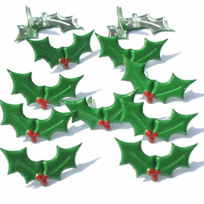 Shape Brads 12/Pkg, Holly