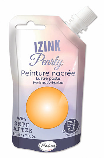 Aladine IZINK Pearly Lustre Paste by Seth Apter, Sunlight (Cuivre), 80ml