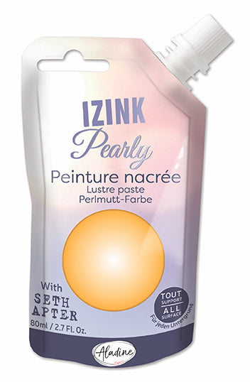 Aladine IZINK Pearly Lustre Paste by Seth Apter, Golden Glow (Or), 80ml