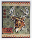 Prickley Pear, Buck - Red Rubber Stamp