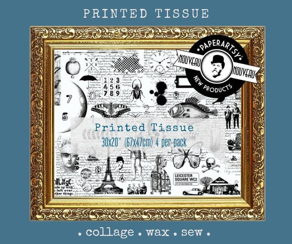 PaperArtsy, Hot Picks, Printed Collage Paper/Tissue, 4/pkg (PT01)