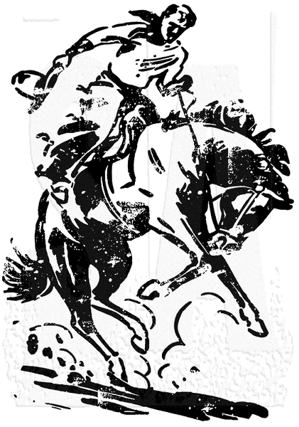 Tim Holtz, Wooden Stamp, Cowboy