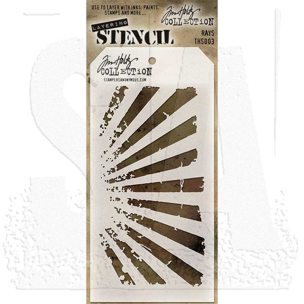 Tim Holtz Layered Stencil 4.125"X8.5", Rays