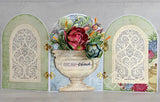 Heartfelt Creations, Floral Shoppe Collection, Cling Rubber Stamps & Dies Set Combo, Large Floral Urn