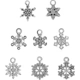 Tim Holtz Idea-Ology Metal Adornments .5" To .625" 8/Pkg, Antique Nickel Snowflakes