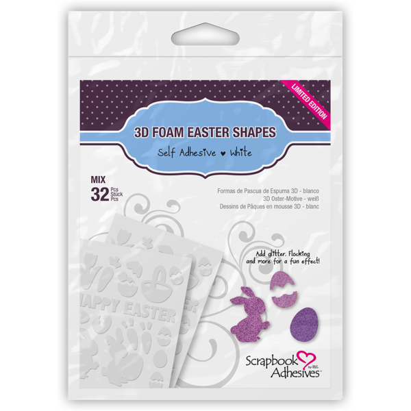 3L Adhesive, Scrapbook Adhesives, 3D Foam Easter Shapes (01220)