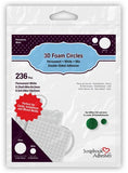 Scrapbook Adhesives 3D Foam Circles, White, Assorted Sizes (01226)