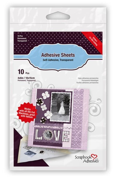 3L Adhesive, Scrapbook Adhesives, 4"x6" Adhesive Sheets (#01680)