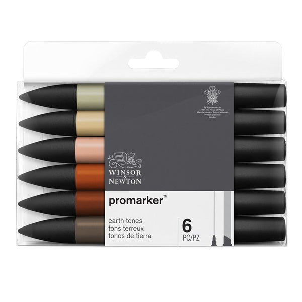 Winsor & Newton, Promarker Set, Earth Tones (6pc)